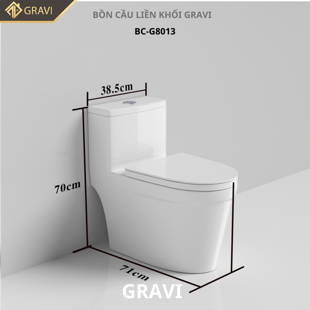 Bồn cầu liền khối Gravi BCLK-DV8013