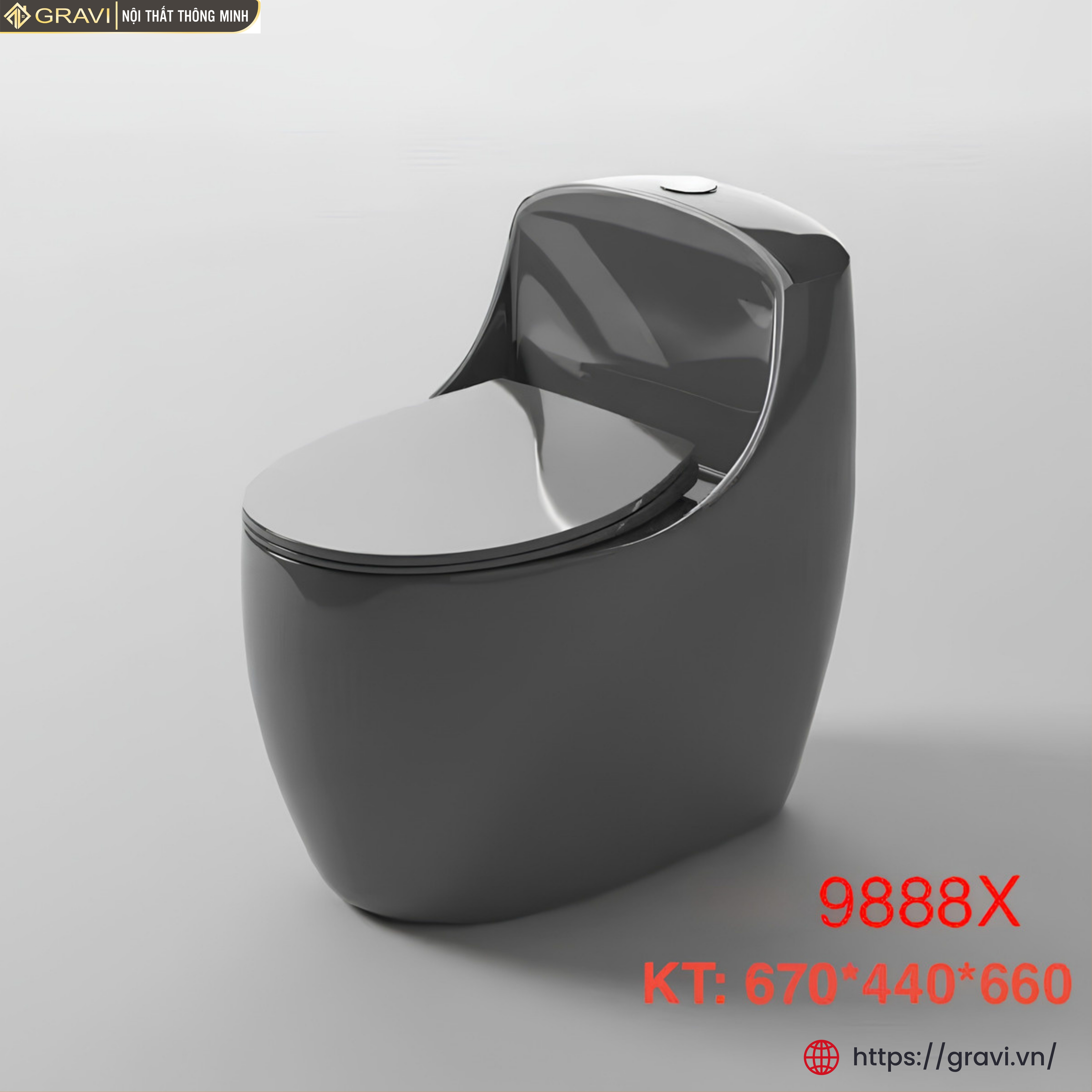 Bồn cầu liền khối Gravi GR-9888X