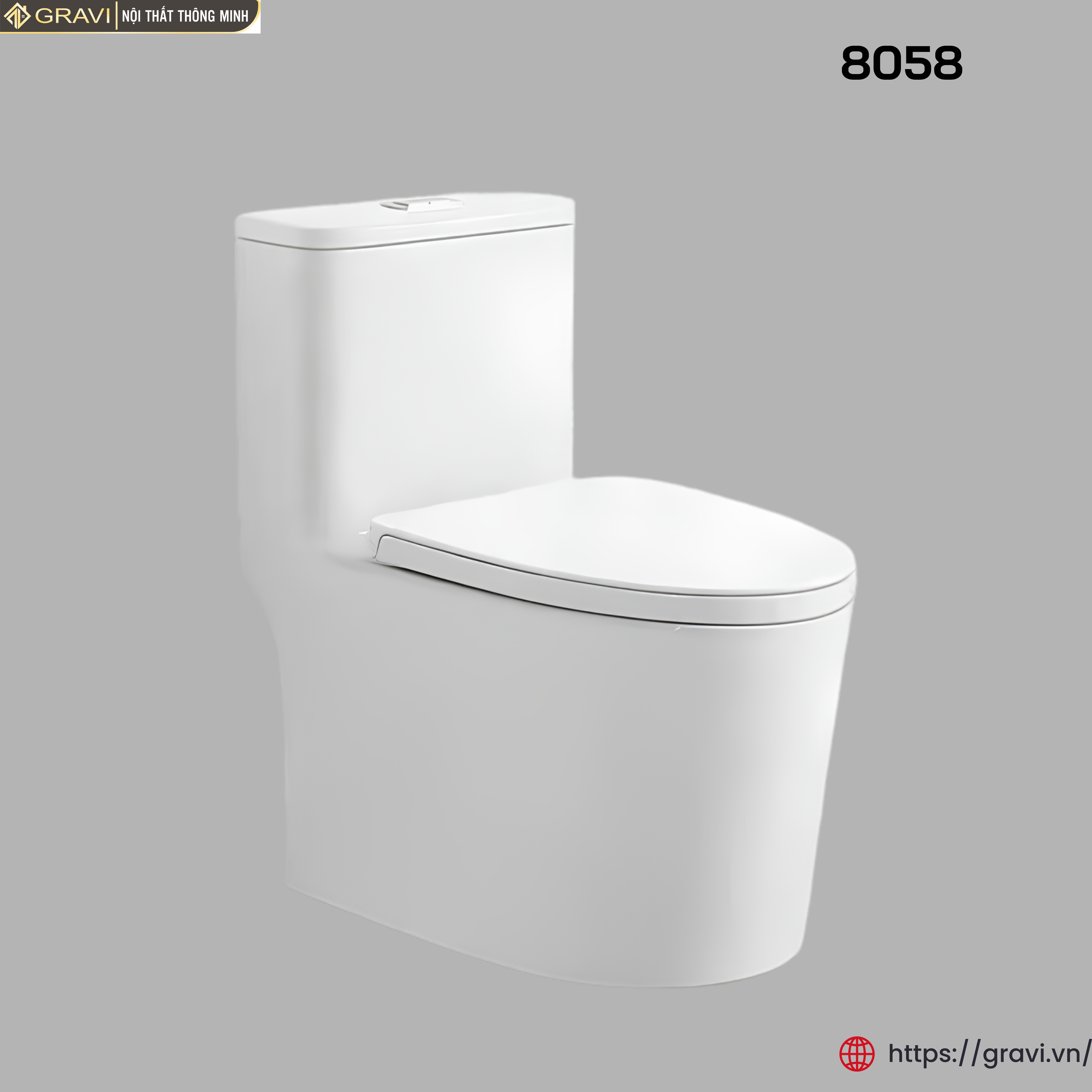 Bồn cầu liền khối Gravi GR-8058