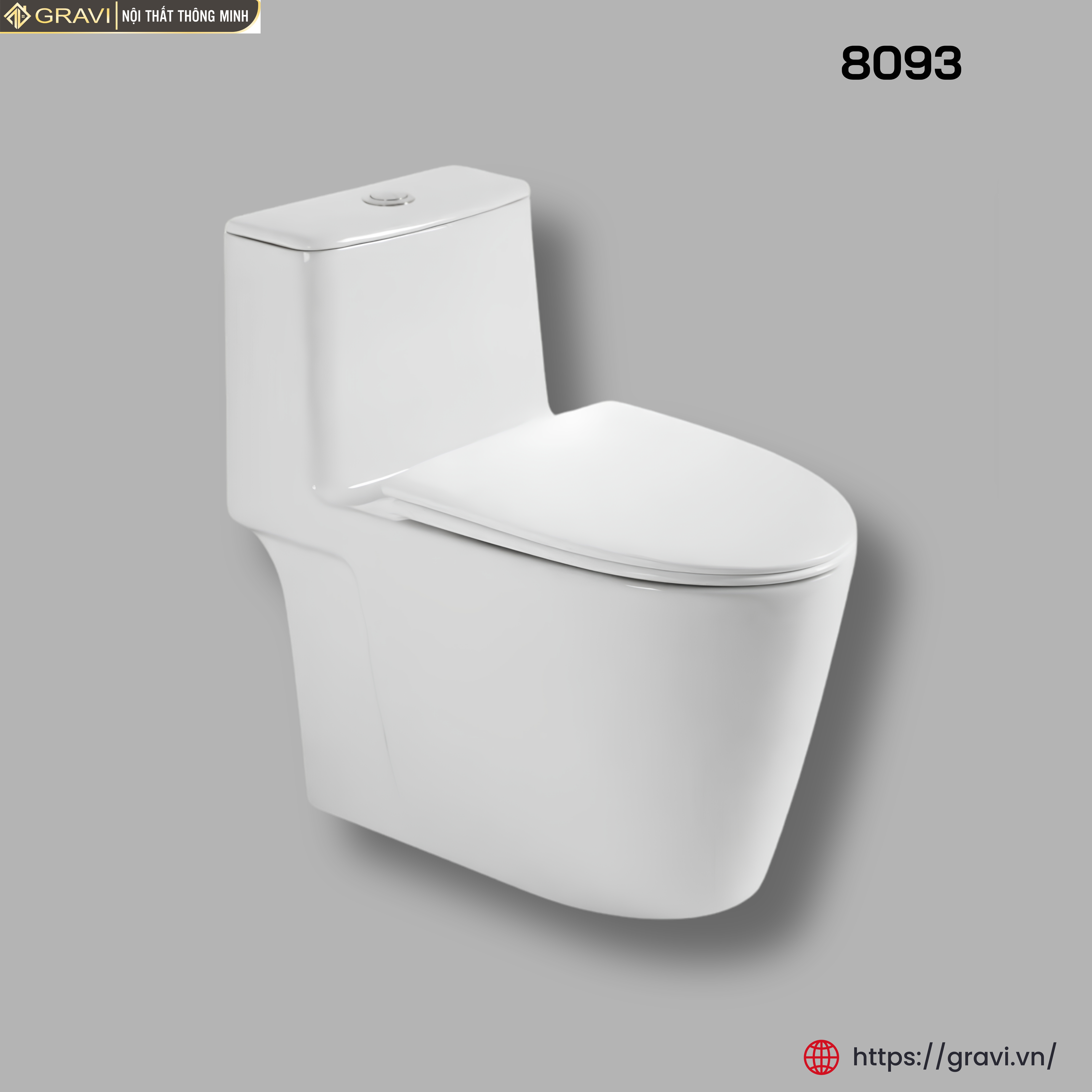 Bồn Cầu Liền Khối Gravi GR-8093