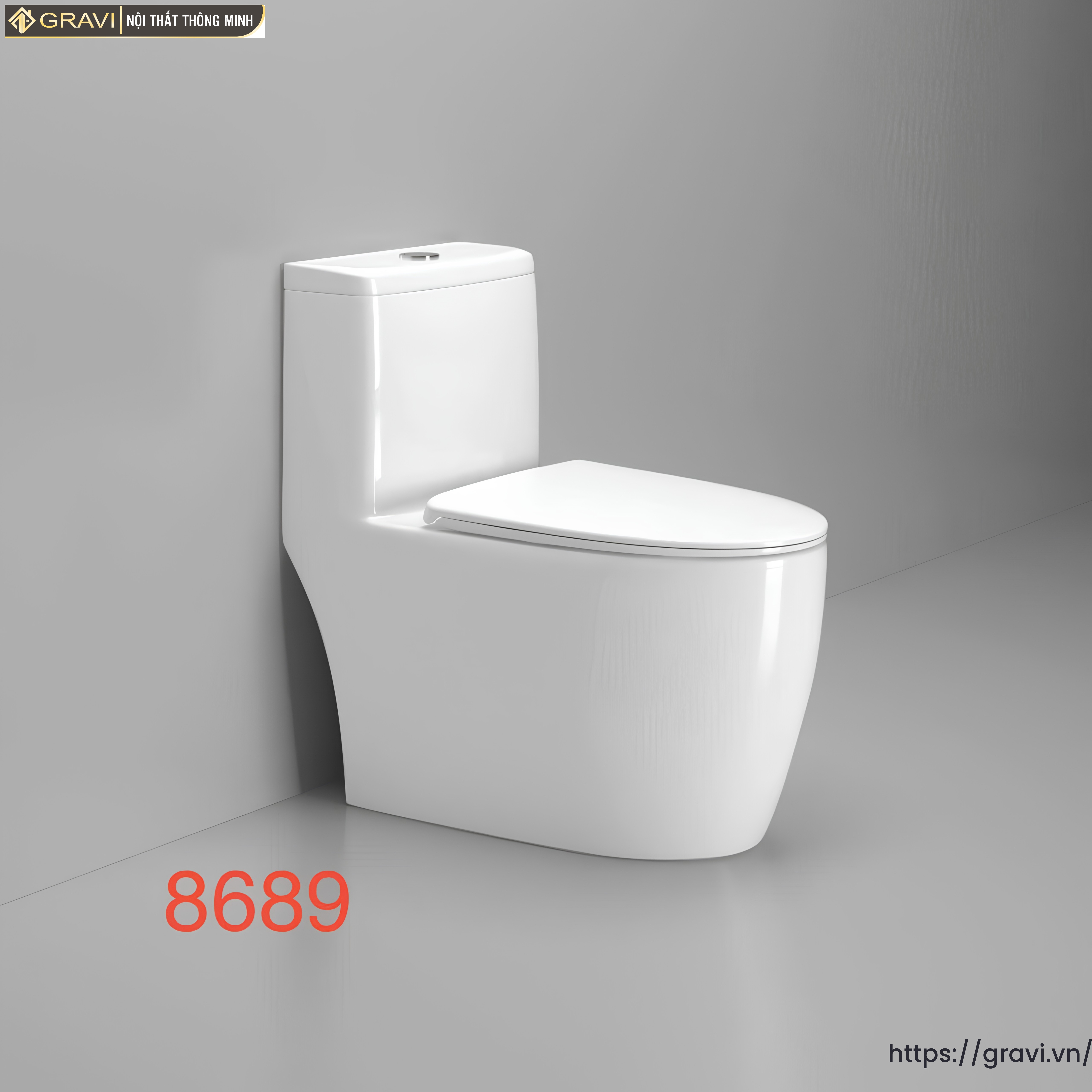 Bồn cầu liền khối Gravi GR-8689