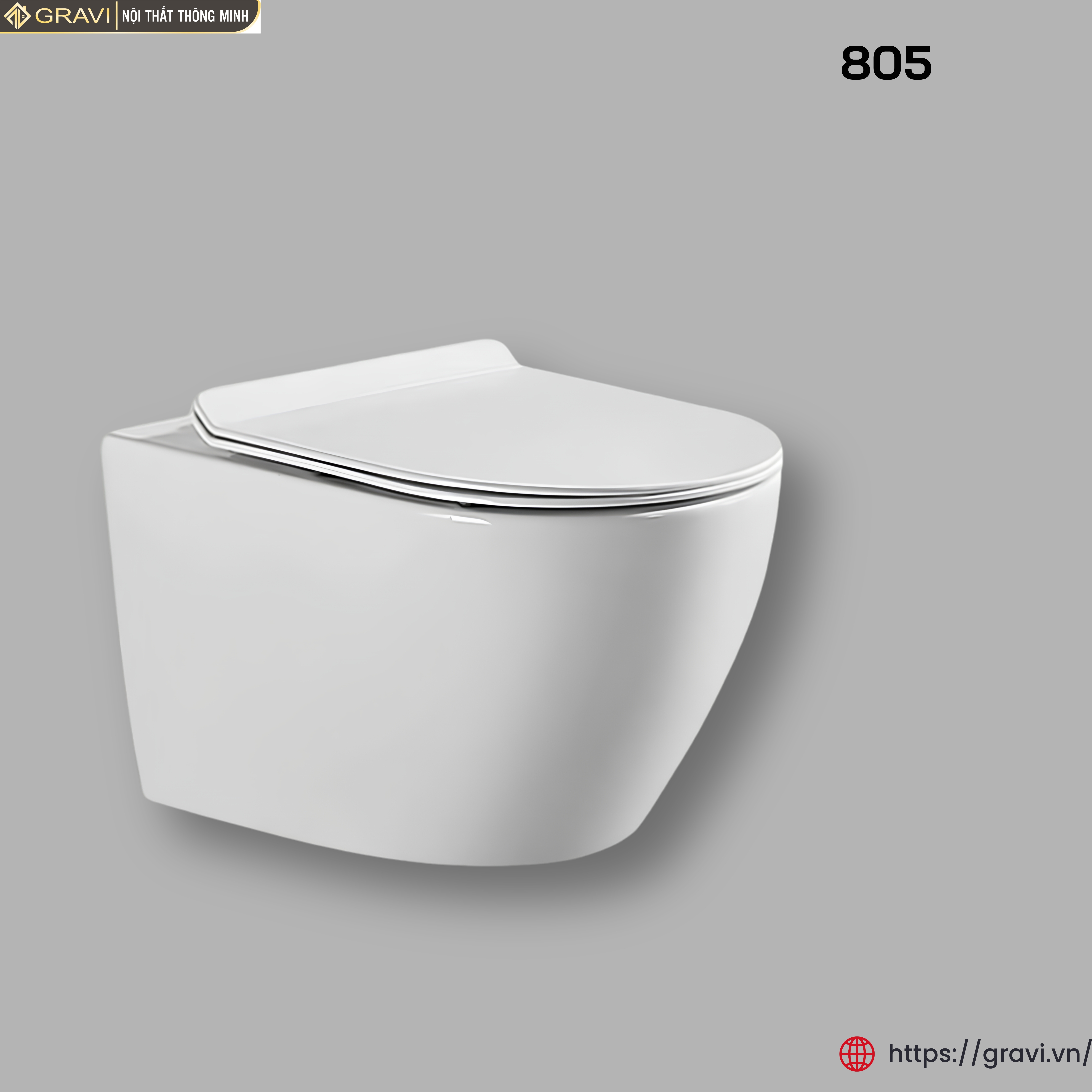 Bồn cầu treo âm tường Gravi GR-T805