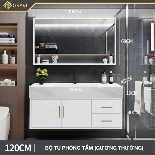 Bộ tủ chậu phòng tắm BT.GT120G1