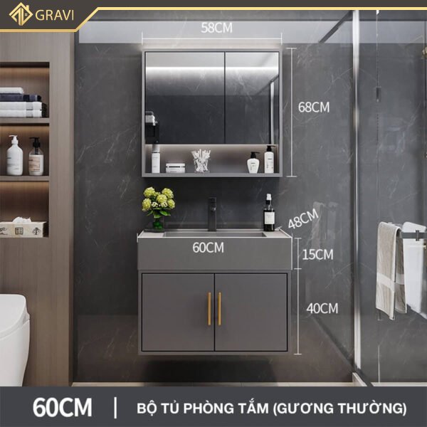 Bộ tủ chậu phòng tắm BT.GT60G1