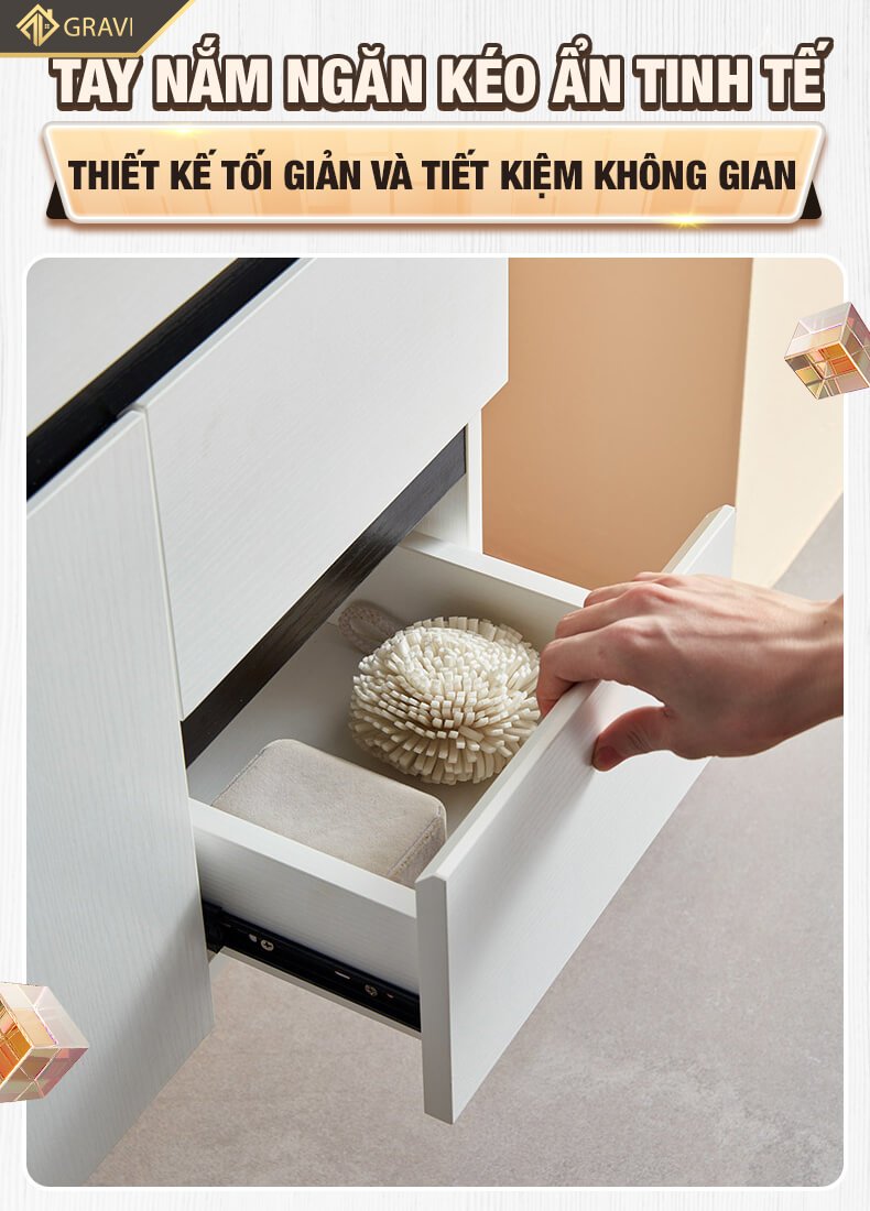 Bộ tủ chậu phòng tắm cao cấp BT.GTM60G2