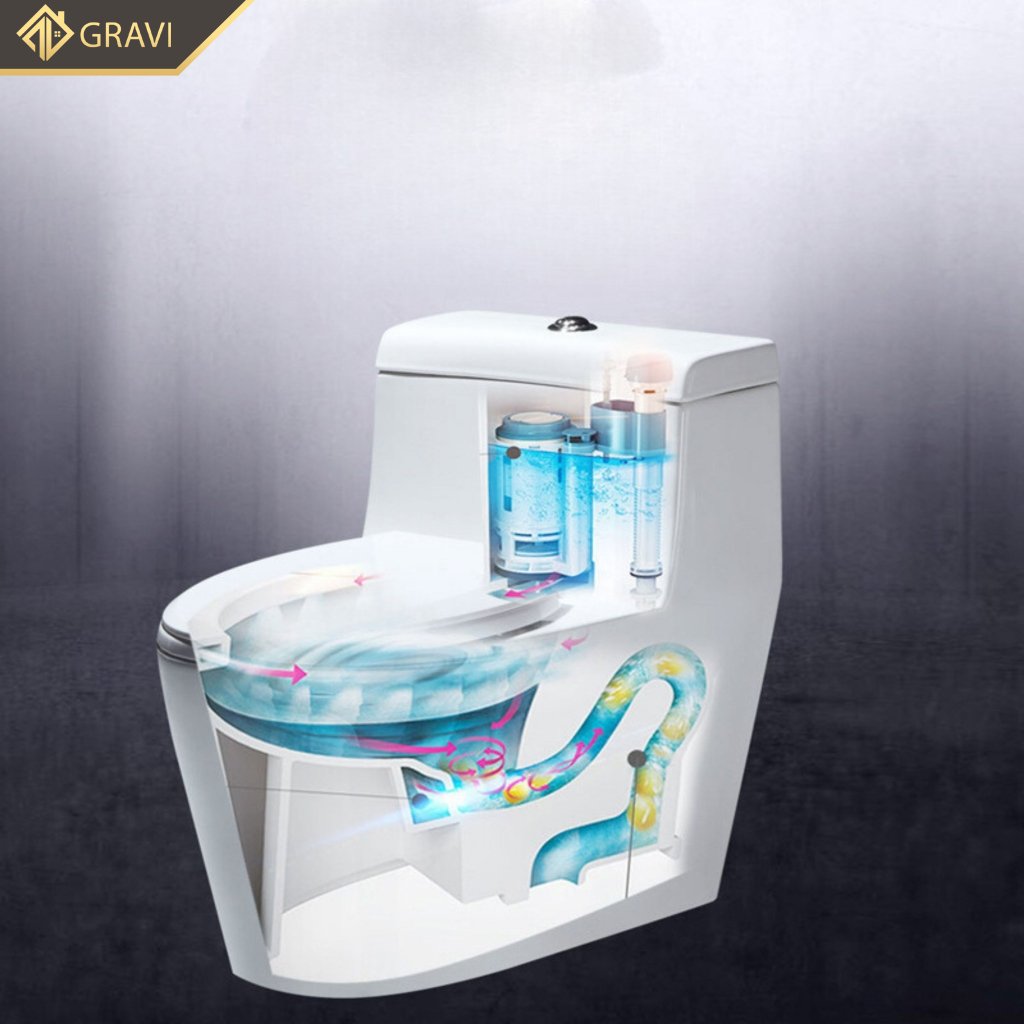 Bồn Cầu Liền Khối Gravi BC-3512-4