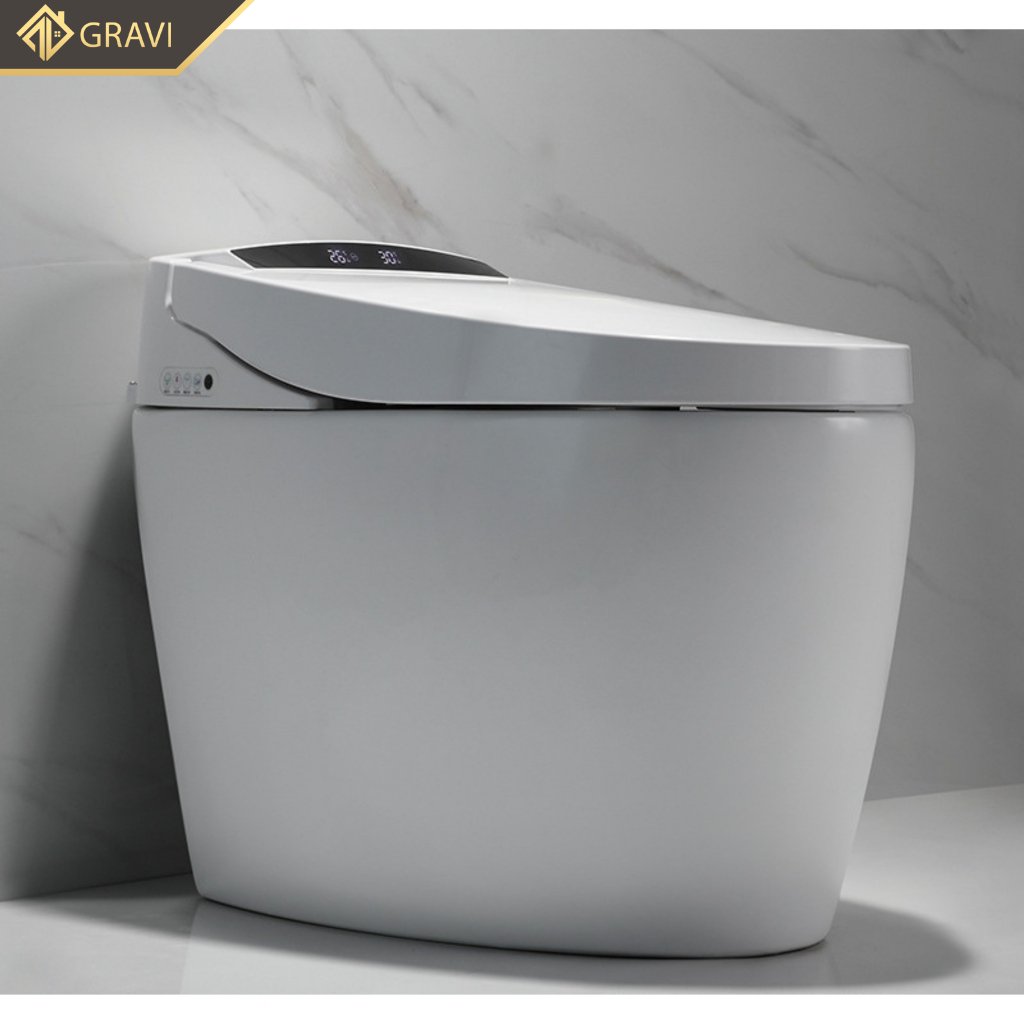 Bồn Cầu Liền Khối Bán Thông Minh Gravi BC-3554