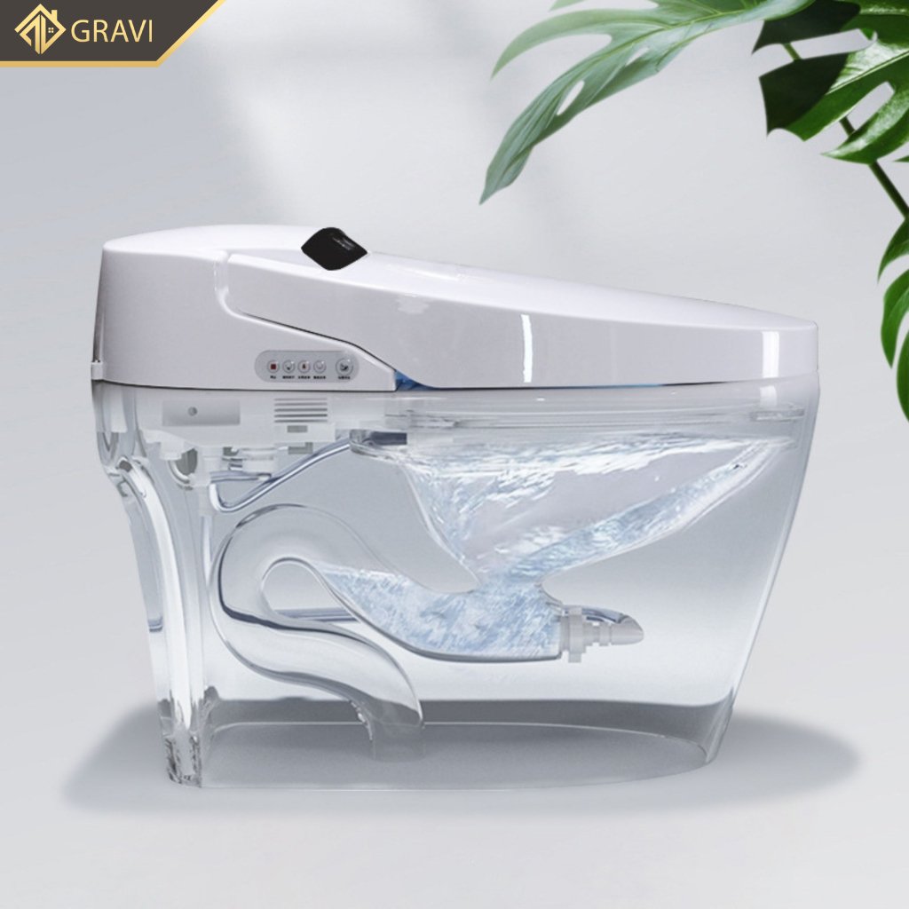 Bồn Cầu Liền Khối Bán Thông Minh Gravi BC-3556