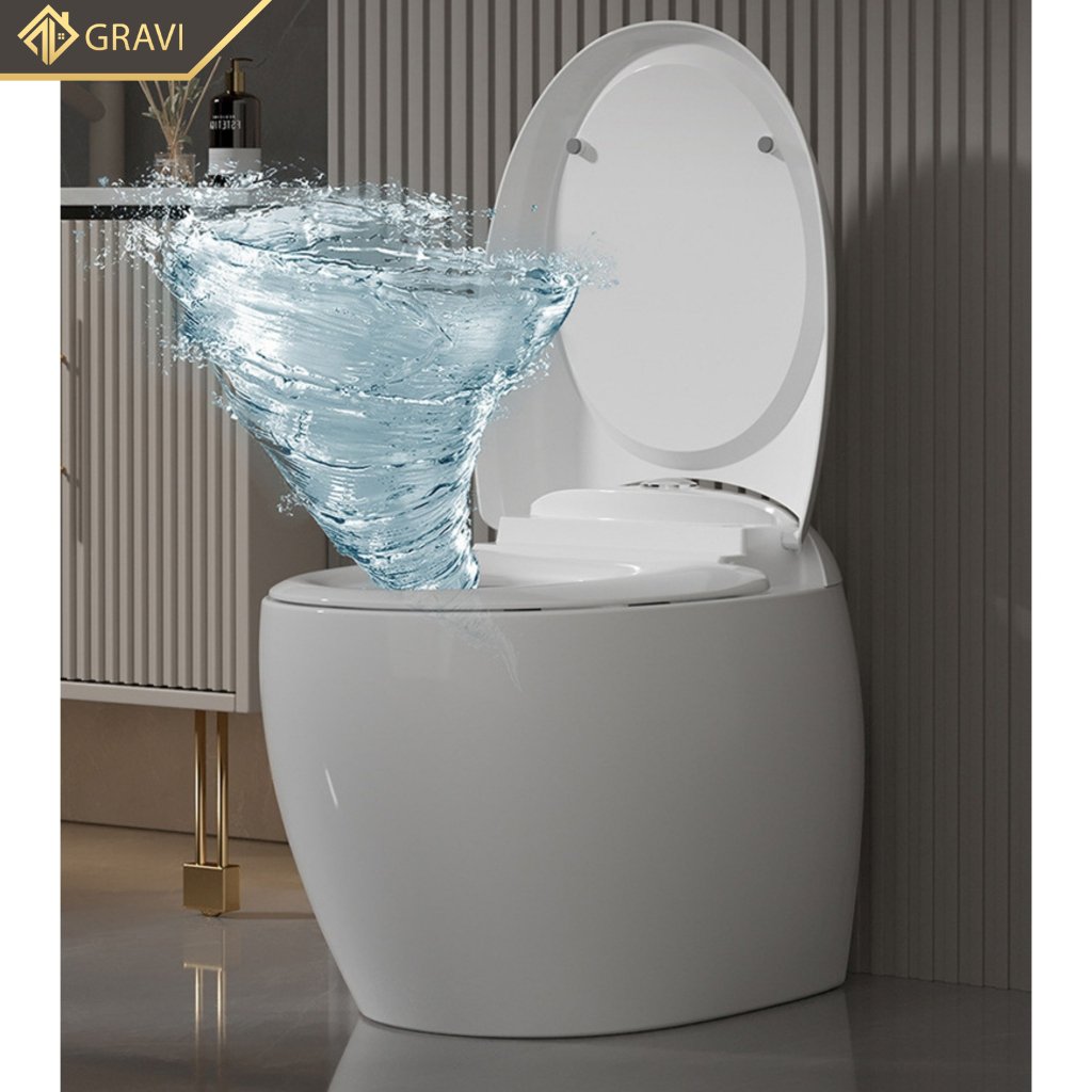 Bồn cầu trứng liền khối Gravi BCT-3535