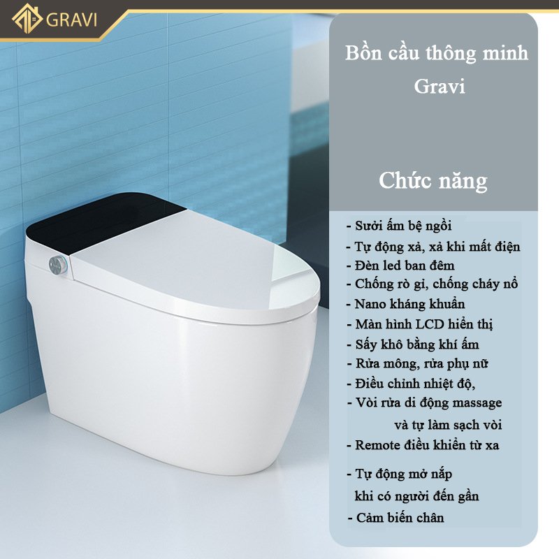 Bồn cầu thông minh Gravi DV-BC801