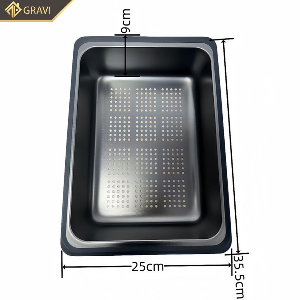 Chậu rửa bát thông minh 5 phím gravi CB75466