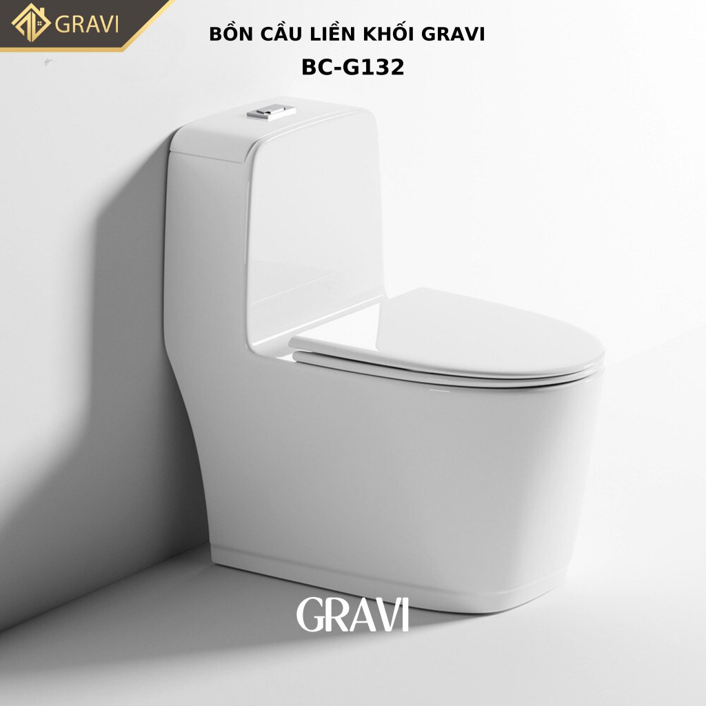 Bồn cầu liền khối cao cấp Gravi BCLK-DV132