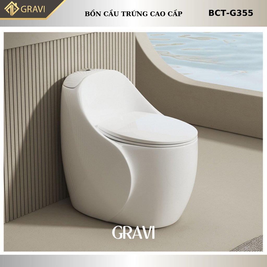 Bồn cầu trứng cao cấp Gravi BTC355