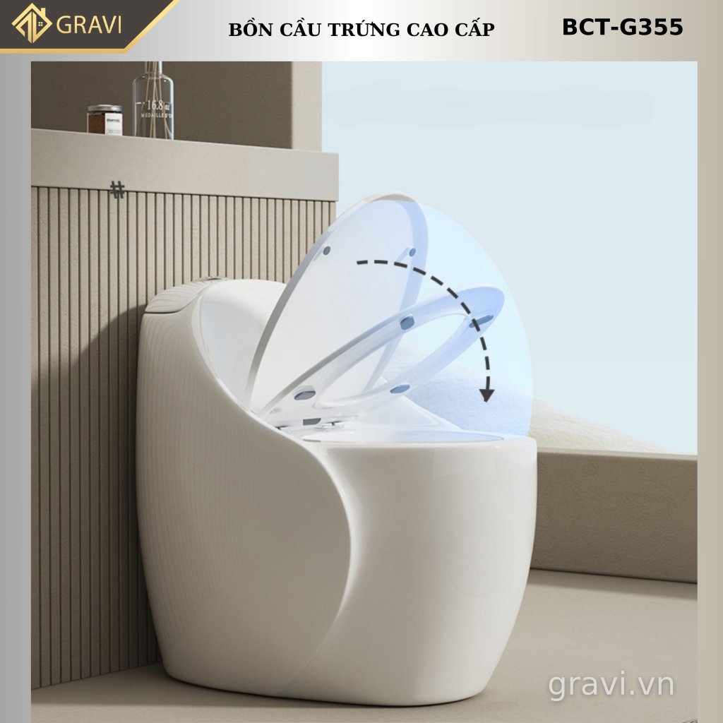 Bồn cầu trứng cao cấp Gravi BTC355