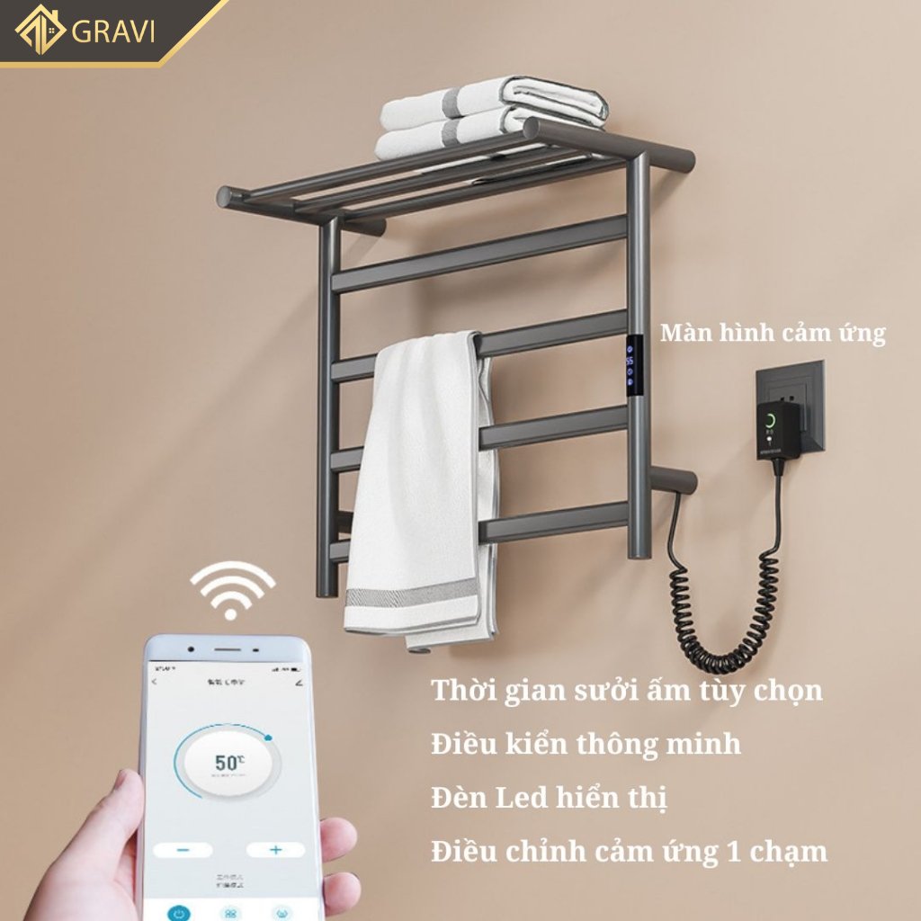 Giá treo khăn điện thông minh