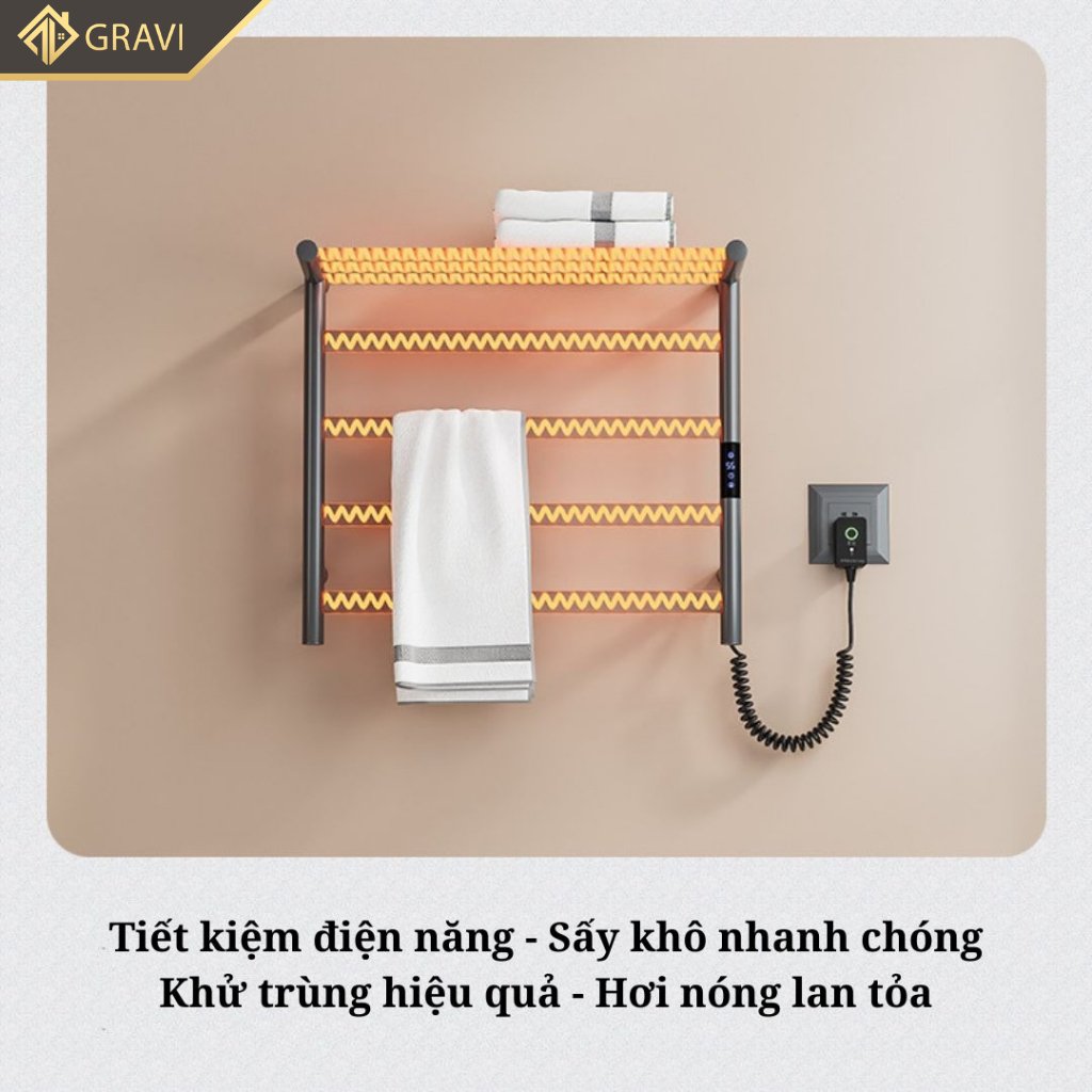 Giá treo khăn điện thông minh