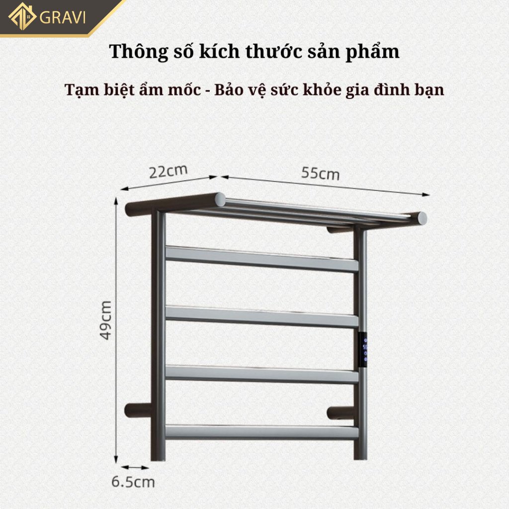 Giá treo khăn điện thông minh