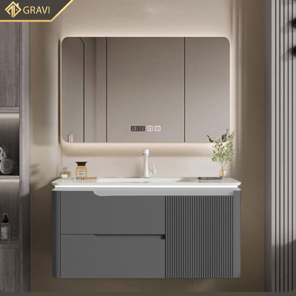 Tủ chậu lavabo nhựa Pico cao cấp Gravi GR100-T20X