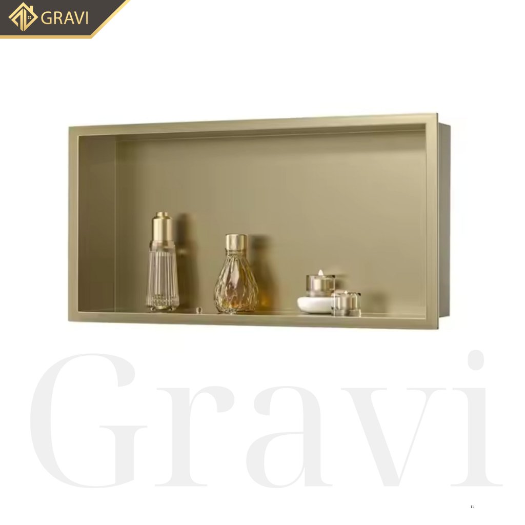 Hộc âm tường inox 304 loại ngang không led