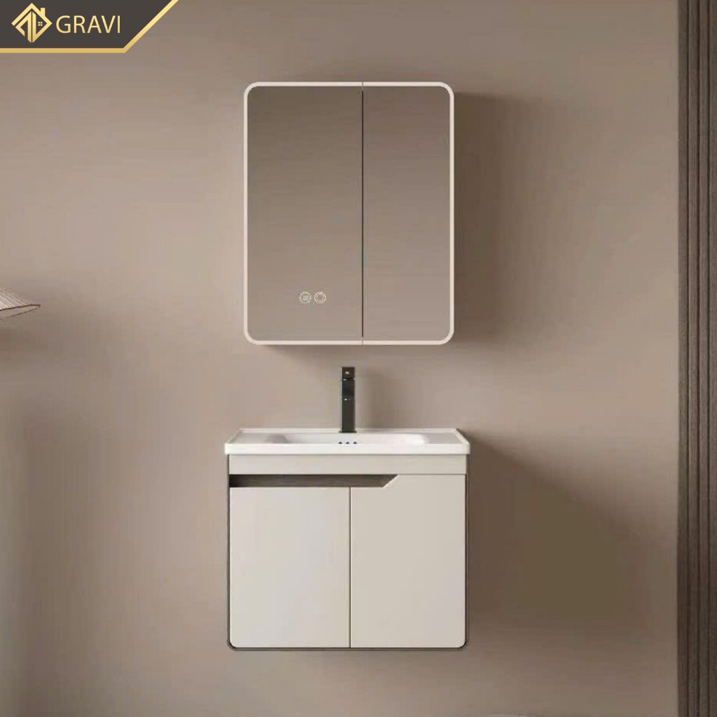Tủ chậu lavabo nhựa pico cao cấp Gravi 102T - KT60
