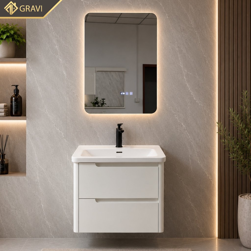 Tủ chậu lavabo nhựa Pico cao cấp 60T20T