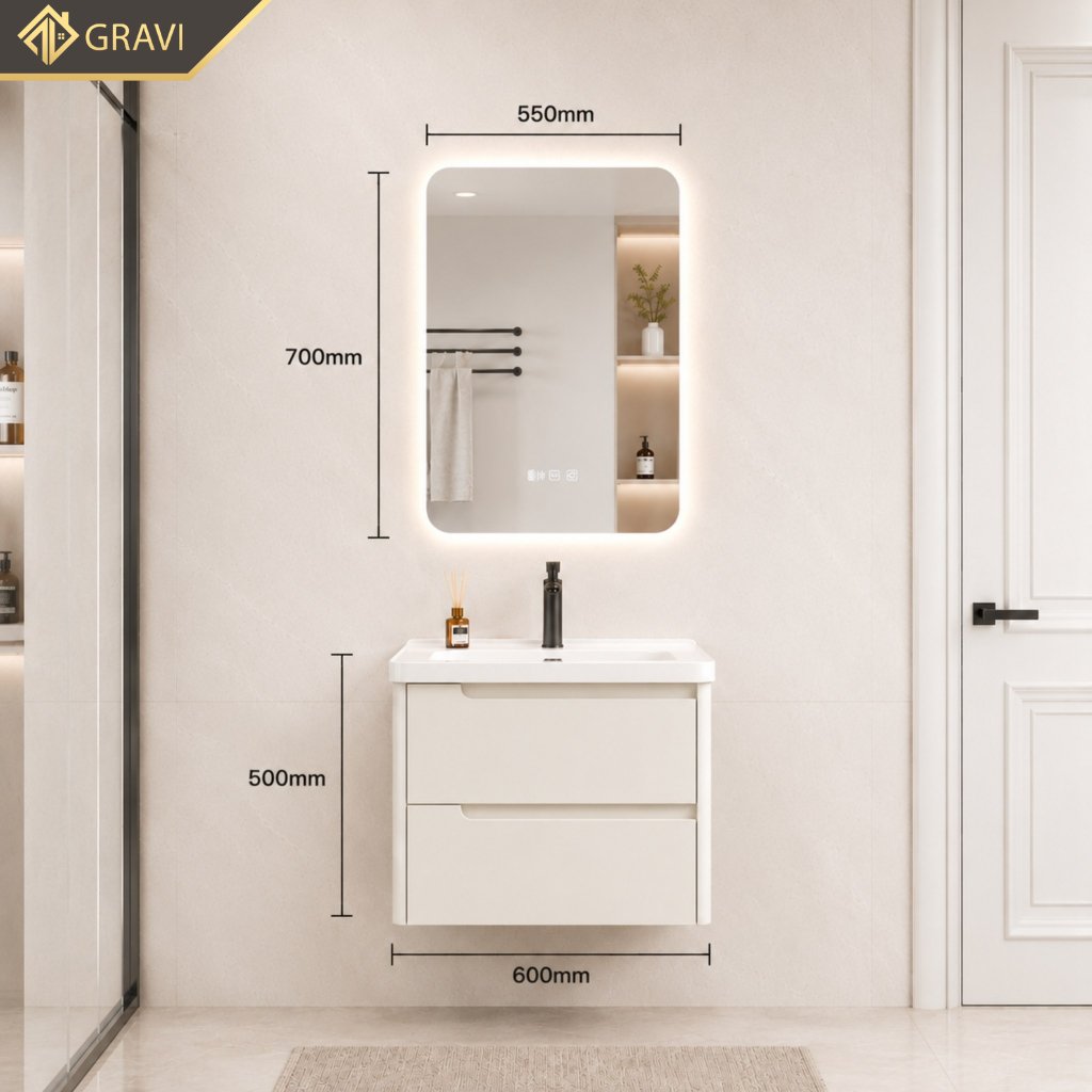 Tủ chậu lavabo nhựa Pico cao cấp 60T20T
